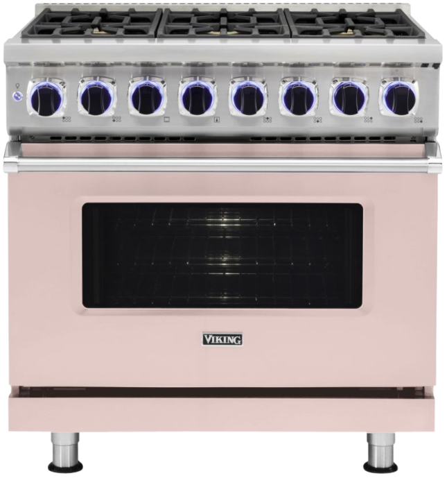 VIKING 36 Inch Pro-Style Dual-Fuel Range with 6 Viking Elevation