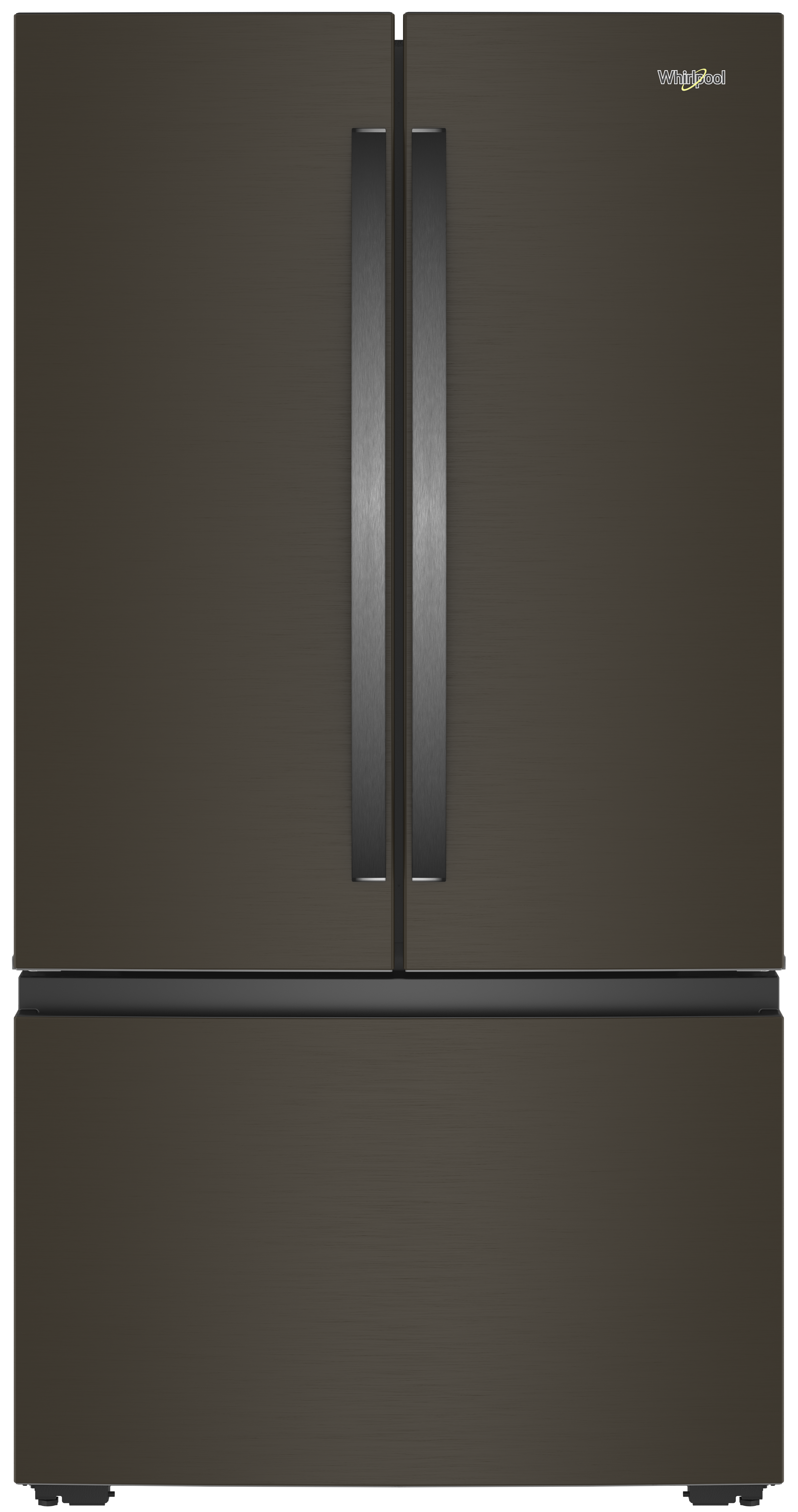 Whirlpool Whirlpool 36 Inch Counter-Depth French Door Refrigerator with 24 cu. ft. Capacity, Glass Shelves, Gallon Bins, Temperature Drawer, Interior Water Dispenser, Ice Maker, and ADA Compliant: Black Stainless Steel