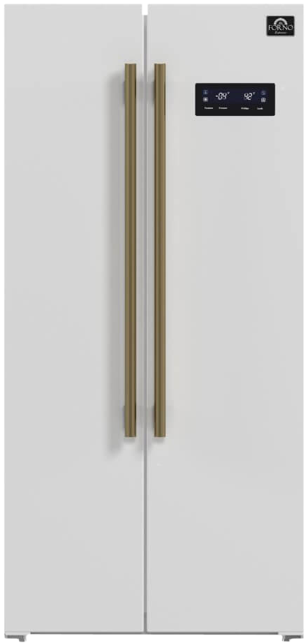FORNO Salerno Espresso 33-inch Side-by-Side 15.6 Cu.Ft. White