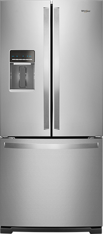 Whirlpool Whirlpool 30-inch Wide French Door Refrigerator - 20 cu. ft. - Spill-Proof Glass Shelves, FreshFlow™ Produce Preserver, EveryDrop® Filtration, Pantry Drawer, Adaptive Defrost, FreshFlow™ Air Filter and Fast Cool: Stainless Steel